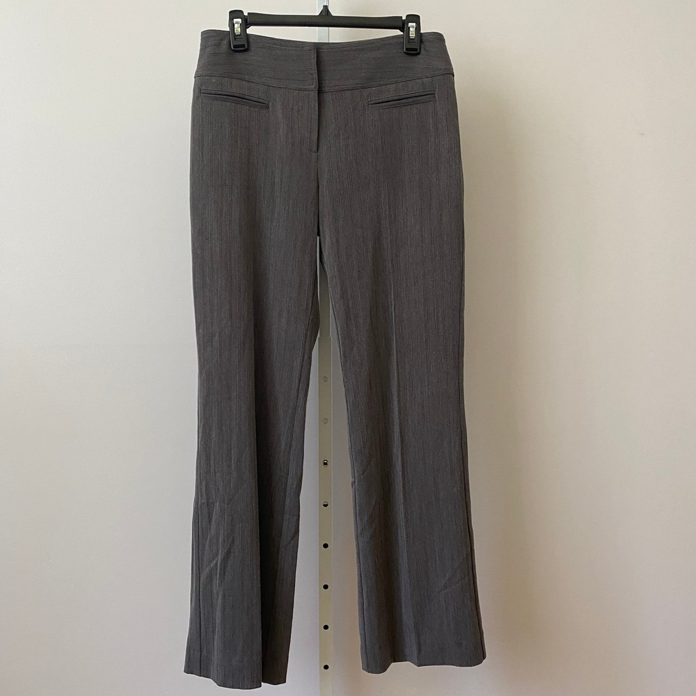 Margaret M Size 10 Gray Dress Pants Wide Leg Stretch Professional Office Slacks